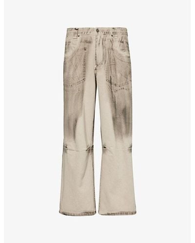 Jaded London Colossus Faded-wash Low-rise Jeans - Natural