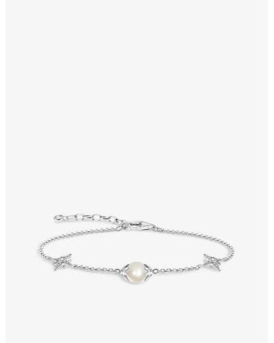 Thomas Sabo Magic Stars Sterling Silver And Pearl Bracelet - White