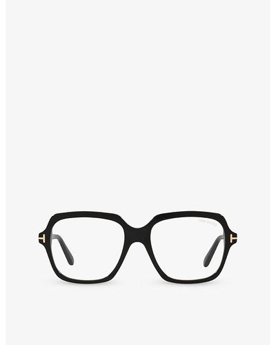 Tom Ford Ft5894 Square-frame Acetate Glasses - Black