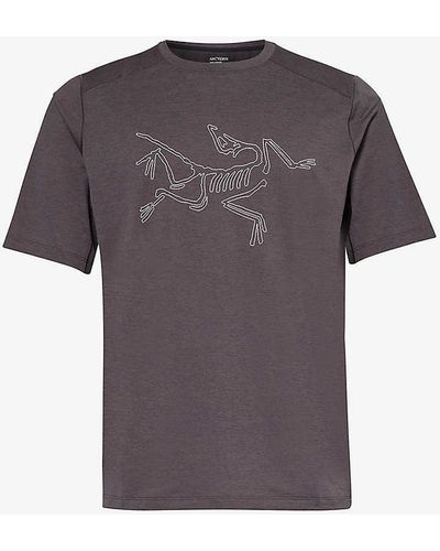 Arc'teryx Cormac Brand-print Regular-fit Woven T-shirt Xx - Grey