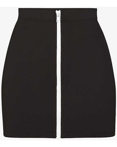 Skims Sporty Mid-rise Stretch-recycled Nylon Mini Skirt - Black