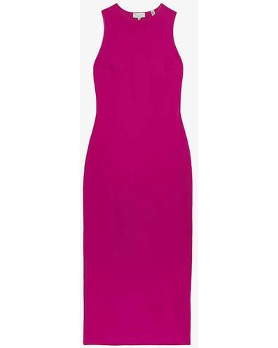 Ted Baker Esthaa Slim-fit Sleeveless Stretch-woven Midi Dress - Pink