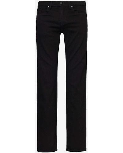 7 For All Mankind Standard Luxe Performance Regular-fit Straight-leg Stretch-denim Jeans - Black