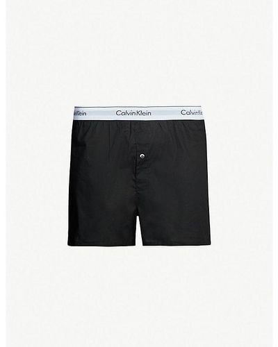 Calvin Klein Modern Cotton Slim-fit Boxer Shorts Pack Of Two X - Black