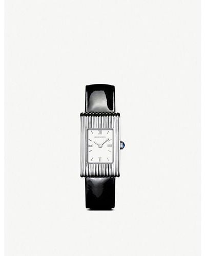 Boucheron Wa030501 Reflet Small Stainless-steel And Sapphire Cabochon Watch - Black