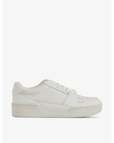 Reiss Frankie Perforated Leather Low-top Sneakers - White