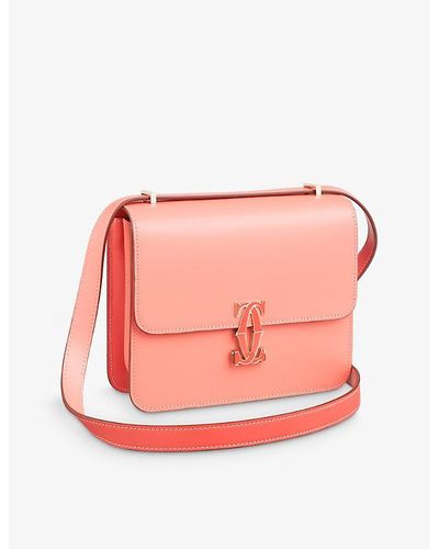 Cartier Double C De Mini Leather Shoulder Bag - Pink