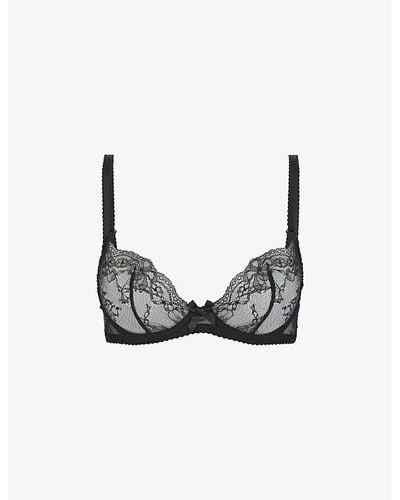 Agent Provocateur Isedora Bow-embellished Lace Underwired Bra - White