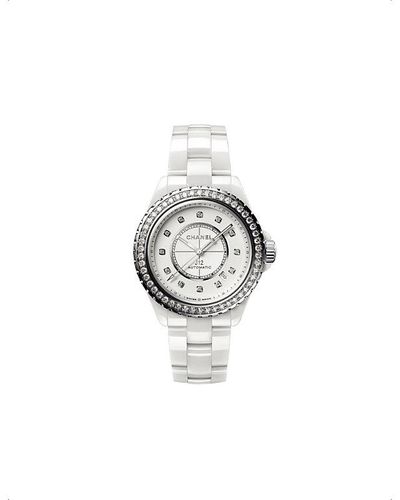 Chanel H7189 J12 Ceramic, Steel And 1.51ct Diamond Mechanical Watch - White