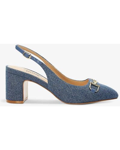 Dune Choices Slingback Woven Courts - Blue
