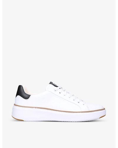 Cole Haan Grand Pro Topspin Leather Sneakers - White