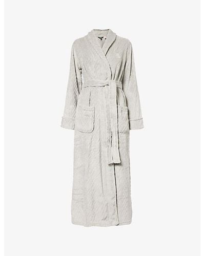 Lauren by Ralph Lauren Relaxed-fit Logo-embroidered Recycled-polyester Robe - White