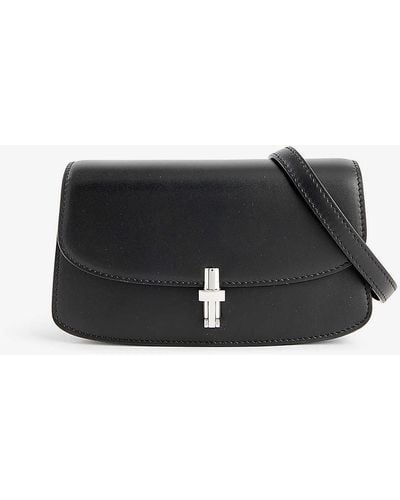 The Row E/w Sofia Leather Cross-body Bag - Black