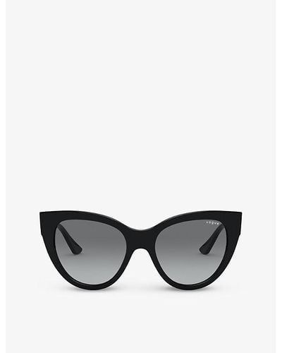 Vogue Vo5339s Cat-eye Frame Acetate Sunglasses - Black