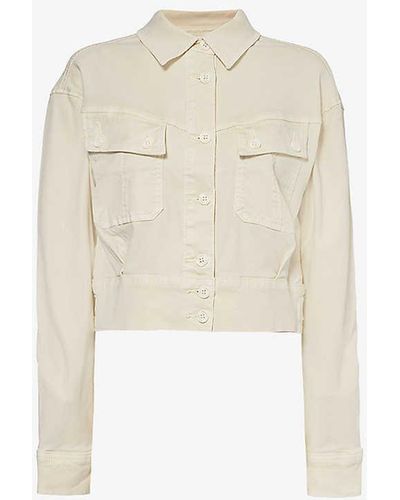 PAIGE Cerra Cropped Regular-fit Stretch-woven Jacket - White