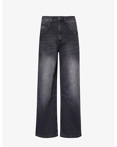 Jaded London Colossus baggy Faded-wash Relaxed-fit Wide-leg Jeans - Blue