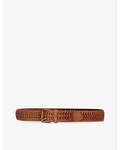 Soeur Vague Braided Leather Belt - Brown
