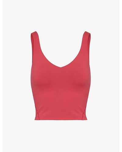 lululemon Align Cropped Stretch-woven Top - Red