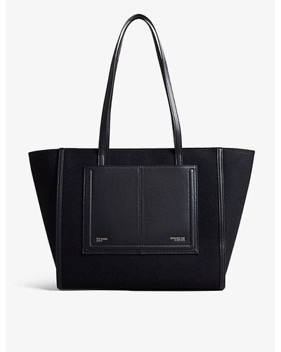 Ted Baker Aksani Cotton-blend Shopper Bag - Black