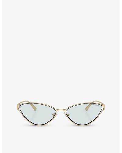 Tiffany & Co. Tf3095 Cat-eye Metal Sunglasses - Metallic