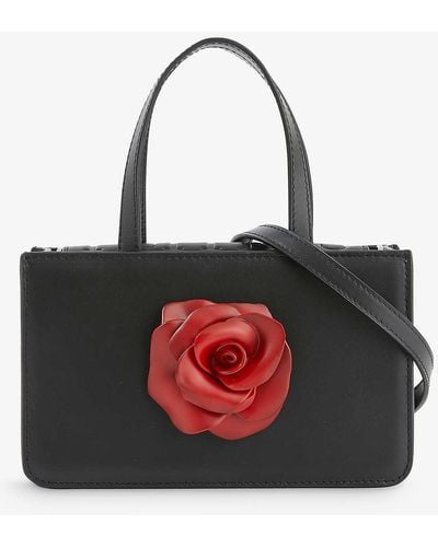 Puppets and Puppets Rose Small Leather Shoulder Bag - Black