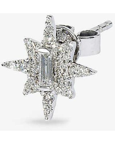 Roxanne First Star 14ct White-gold And 0.23ct Diamond Single Stud Earring