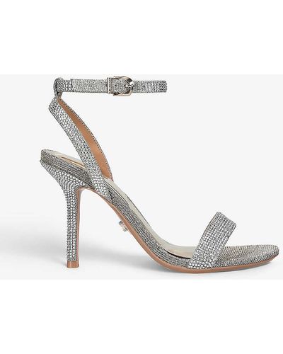 Carvela Kurt Geiger Idol 100 Crystal-embellished Sandals - White