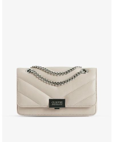 Claudie Pierlot Angelina Chain-strap Leather Shoulder Bag - Natural