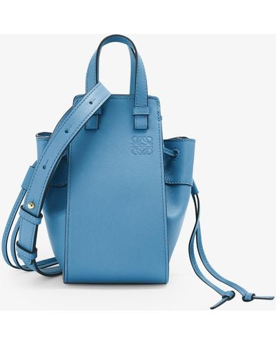 Loewe Hammock Dw Mini Leather Cross-body Bag - Blue