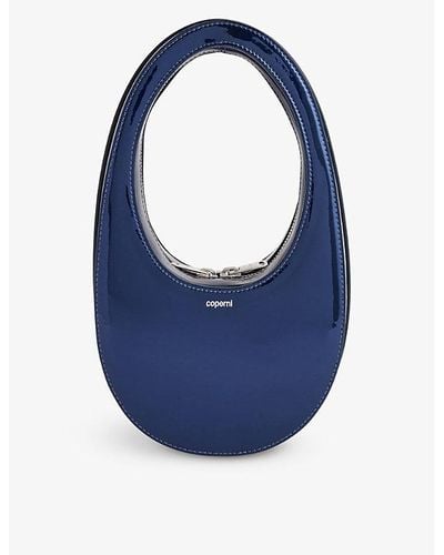 Coperni Swipe Mini Leather Cross-body Bag - Blue