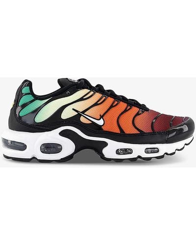 Nike Air Max Plus Brand-embroidered Woven Low-top Trainers - White