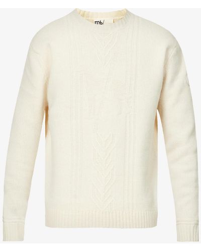 Ted Baker Nyler Whippet-motif Cable-knit Wool Jumper - Multicolour
