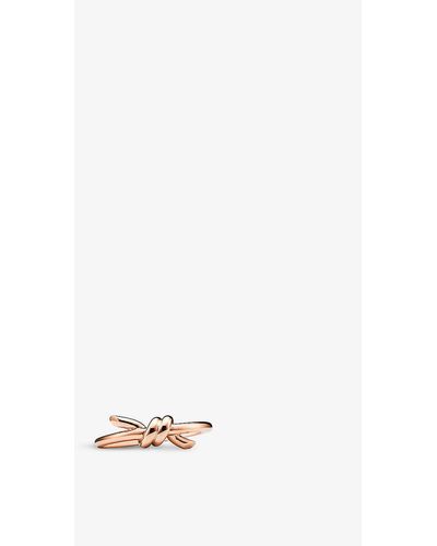 Tiffany & Co. Tiffany Knot 18ct Rose-gold Ring - White