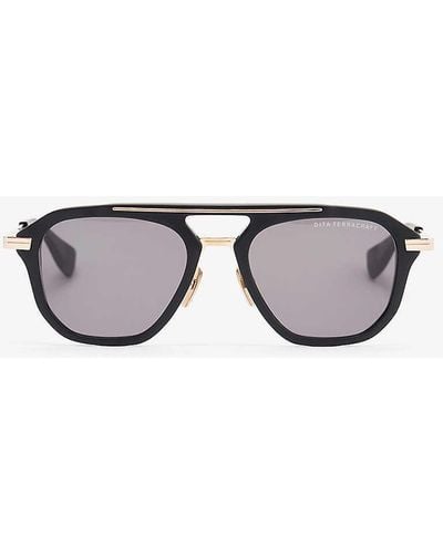 Dita Eyewear Dts416 Terracraft Aviator-frame Acetate Sunglasses - Black