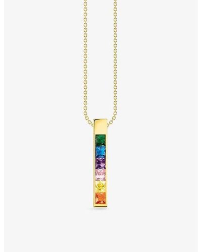 Thomas Sabo Colourful Stones 18ct Yellow Gold-plated Sterling Silver And Zirconia Necklace - White