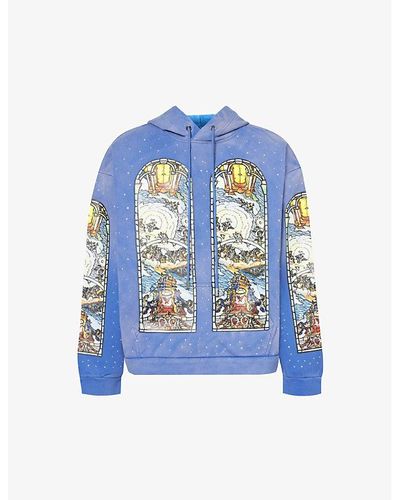 Who Decides War Chalice Graphic-print Cotton-jersey Hoody X - Blue