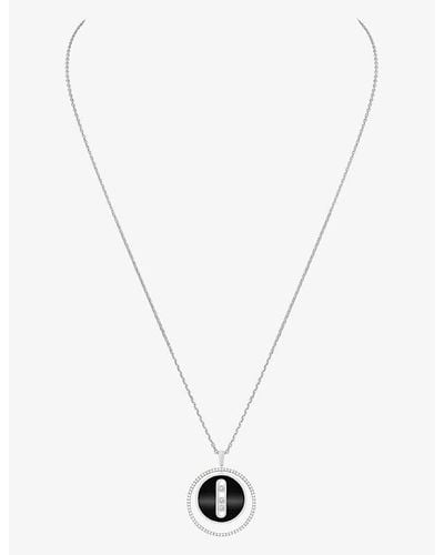 Messika Lucky Move 18ct White-gold, Diamond And Onyx Necklace - Metallic