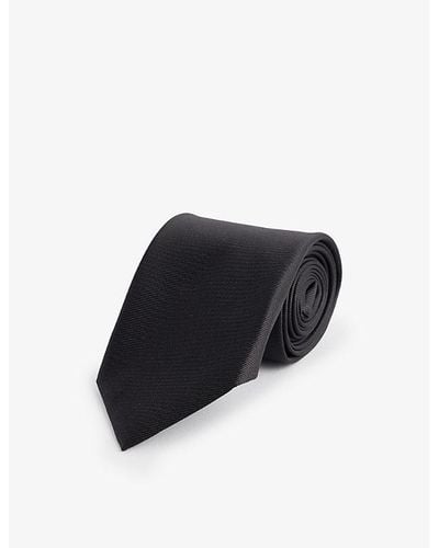 Tom Ford Wide-blade Textured Silk Tie - Black