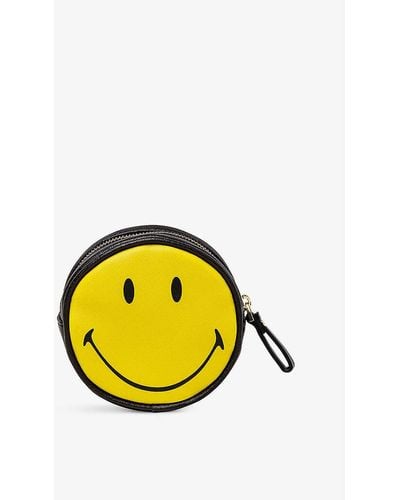 Seletti Smiley Faux-leather Coin Purse - Yellow