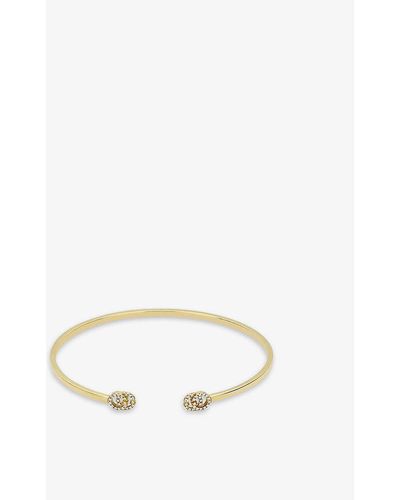 Gucci gg Running 18ct Yellow-gold And 0.10ct Brilliant-cut Diamond Bracelet - Natural