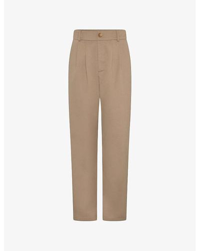 OMNES Cinnamon Straight-leg Relaxed-fit Stretch-woven Pants - Natural
