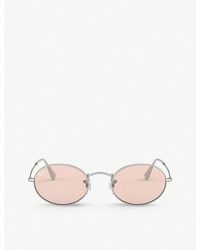 Ray-Ban Rb3547 Metal Glass Oval-frame Sunglasses - Pink