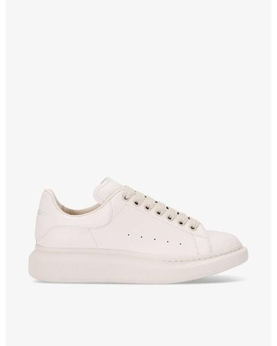 Alexander McQueen Mono Show Brand-foiled Leather Low-top Sneakers - Pink