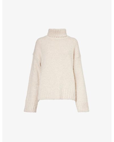 Samsøe & Samsøe Mandie Turtleneck Knitted Sweater - Natural
