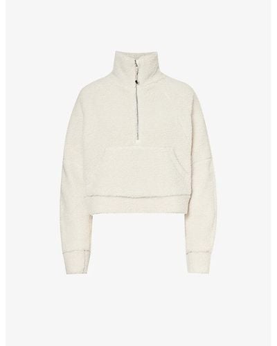 lululemon Scuba Relaxed-fit Recycled Polyester-blend Fleece Sweatshirt - White