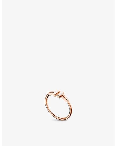 Tiffany & Co. Tiffany T Wire 18ct Rose-gold Ring 5. - White