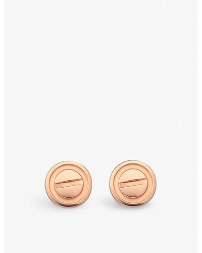 Cartier Love 18ct Rose-gold Stud Earrings - Metallic