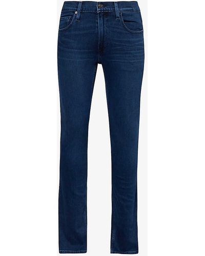 PAIGE Lennox Tapered Slim-fit Stretch-denim Jeans - Blue