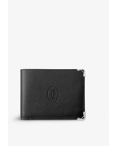 Cartier Must De Six-credit Card Calfskin Wallet - Black
