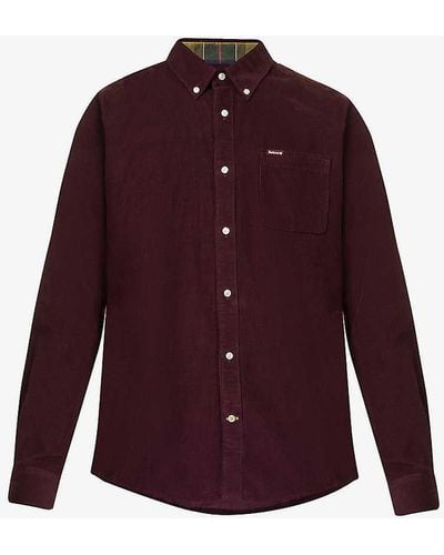 Barbour Ramsey Tailored Check-pattern Regular-fit Cotton Shirt X - Purple
